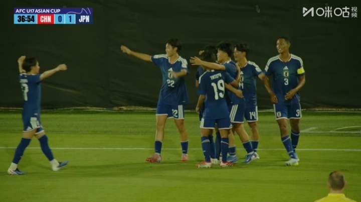 开云app-丢球了！U17男足第37分钟被进球，日本队1-0领先